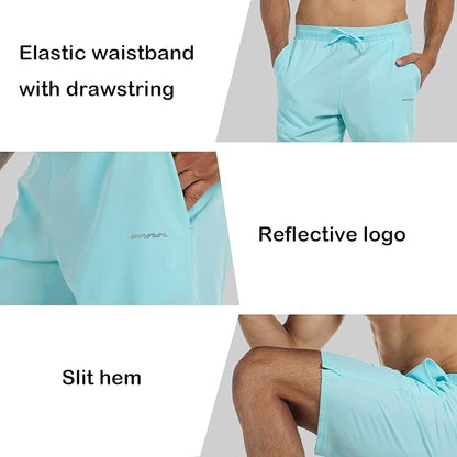 Men's Running Shorts 6" Quick Dry Gym Athletic Workout Shorts for Men with Pockets