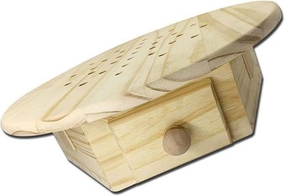 Smokeless Moxa Cone Burner Box - Moxibustion Sit Chair & Cushion Set for Home Therapy, Meditation, Yoga, Relax