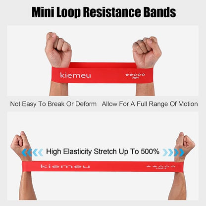 Mini Loop Resistance Bands for Working Out Legs, Elastic Stretch Bands for Exercise Loop Bands, Rubber Exercise Bands for Physical Therapy and Rehab, 6 cm Upgraded Version