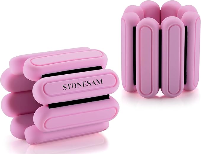 STONESAM Adjustable Wrist & Ankle Weight-Set of 2 (1lb), Wearable Wrist Bracelets for Yoga, Dance, Barre, Pilates, Exercises, Cardio, Aerobics, Walking