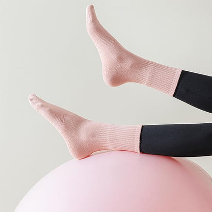3 Pairs Pilates Socks with Grips for Women Non Slip Grip Socks for Yoga Barre Hospital Workout