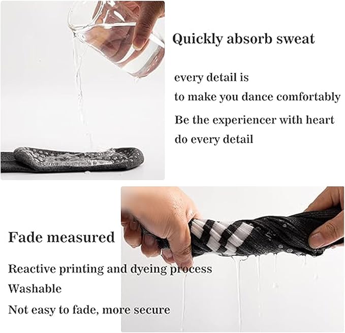 3 Pairs Non Slip Yoga Socks for Women Anti-skid Long Socks for Yoga, Barre, Ballet, Dance, Barefoot Workout Gym