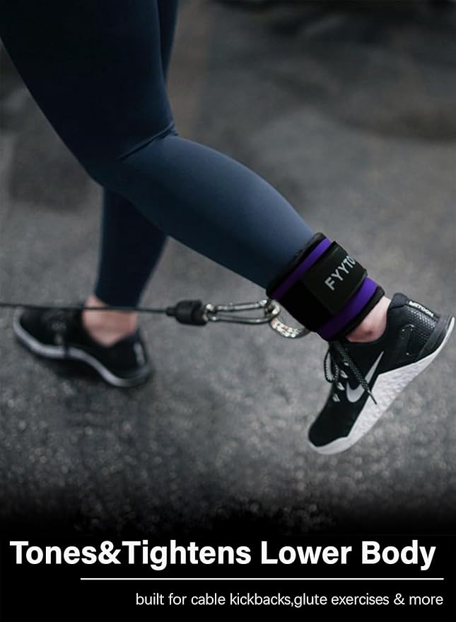 Ankle Strap(Pair) for Cable Machine, Ankle Cuff for Kickbacks, Leg Extensions, Lower Body Exercises, Glute Workouts, Booty Hip Abductors Exercise, for Home & Gym