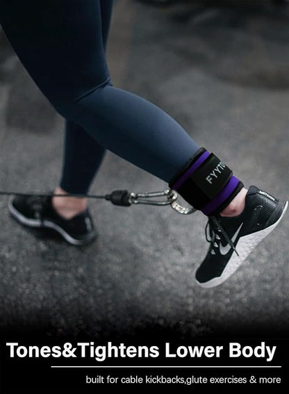 Ankle Strap(Pair) for Cable Machine, Ankle Cuff for Kickbacks, Leg Extensions, Lower Body Exercises, Glute Workouts, Booty Hip Abductors Exercise, for Home & Gym