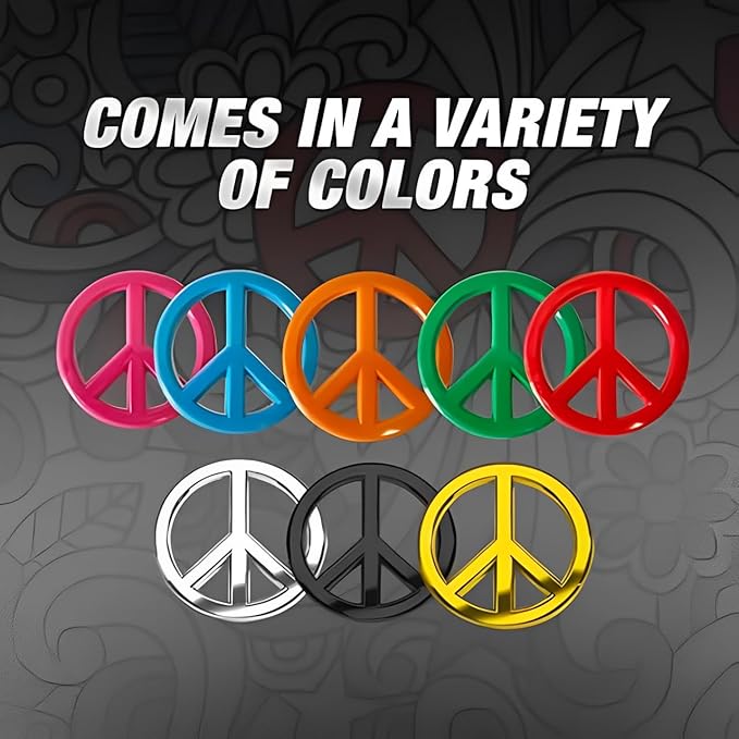 Classic Green Peace Sign Logo - Acrylic Car Emblem by Revolution Car Badges - Antiwar Peace and Love Symbol - Premium Alternative to Bumper Stickers, Decals, and Magnets (Green Acrylic)
