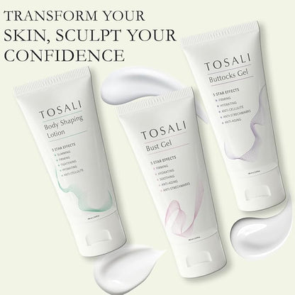 Skin Firming & Skincare Set – Buttocks Gel, Breast Firming Cream & Body Lotion – Anti-Aging, Hydrating, Stretch Marks & Cellulite Care with Caffeine & Aloe Vera