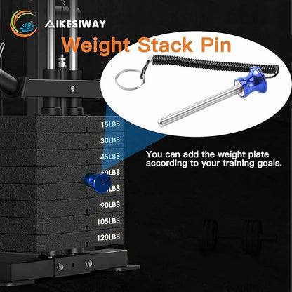 Universal Magnetic Weight Stack Pin with Pull Rope - Heavy Duty Gym Pin for Weight Stack Machines | Commercial & Home Gym Accessories | Replacement Weight Pins for Strength Training Equipment
