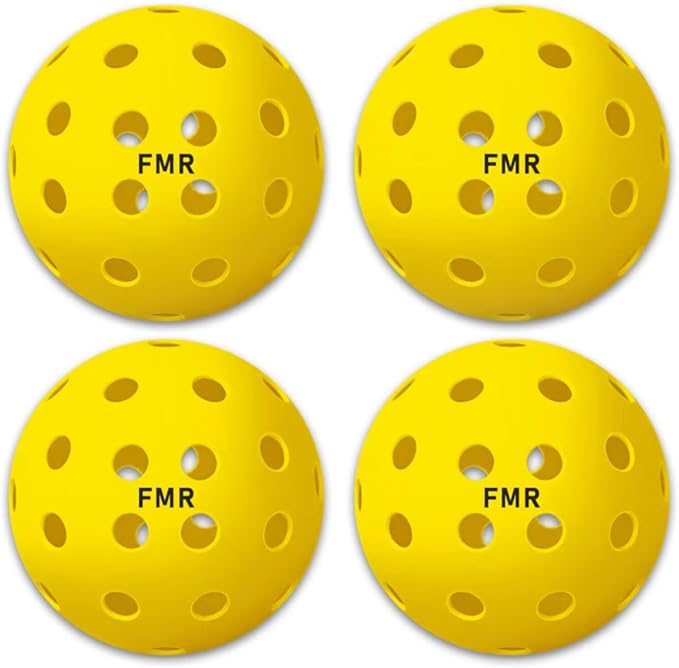 Pickleball Balls,40 Hole Outdoor Balls, USA Pickleball Approved Pickle Ball for Tournament Play, Crack-Resistant, Aerodynamics, 4 /12Packs
