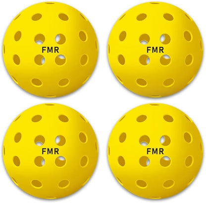 Pickleball Balls,40 Hole Outdoor Balls, USA Pickleball Approved Pickle Ball for Tournament Play, Crack-Resistant, Aerodynamics, 4 /12Packs