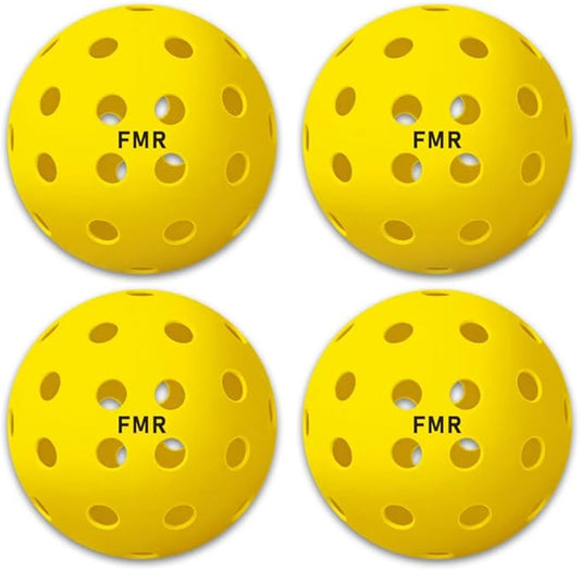 Pickleball Balls,40 Hole Outdoor Balls, USA Pickleball Approved Pickle Ball for Tournament Play, Crack-Resistant, Aerodynamics, 4 /12Packs