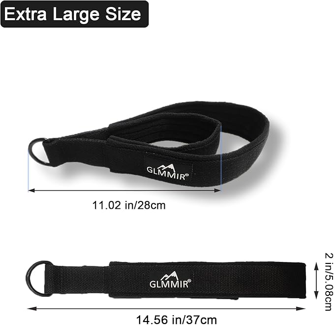 Pilates Double Loop Straps for Pilates Reformer, Fitness Metal D Ring Straps Handle, Pilate Accessories Yoga Wristbands Exercise Straps for Gym Home Workout 2PCS