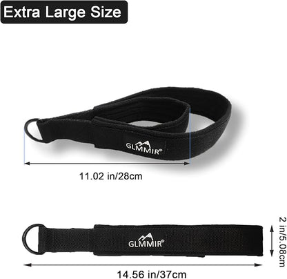 Pilates Double Loop Straps for Pilates Reformer, Fitness Metal D Ring Straps Handle, Pilate Accessories Yoga Wristbands Exercise Straps for Gym Home Workout 2PCS
