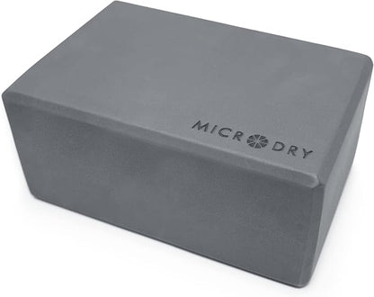 MICRODRY - Stretching & Exercise Foam Blocks, Yoga, Pilates Equipment for Home Workouts, Fitness Accessories for Home & Gym, Slip-Resistant, EVA Foam Block, 9 x 4 x 6 inches