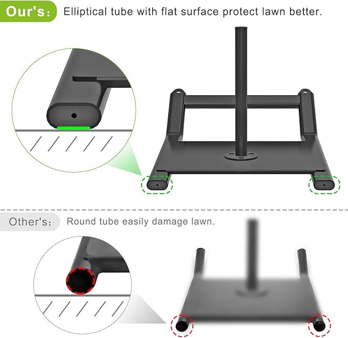 Kipika Weight Sled, Workout Sled, Fitness Strength Training Sled, Speed Training Sled for Athletic Exercise, Speed Improvement, Easily Through Obstacles, Suitable for 1" & 2" Weight Plate
