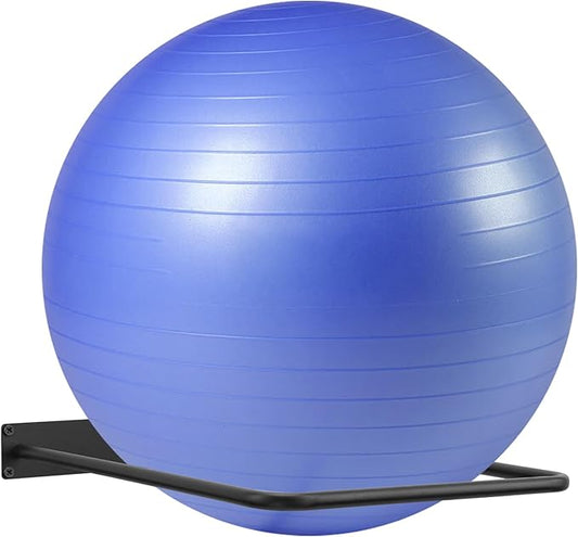 Stability Ball Storage Rack,Holder Wall Mount, Exercise Racks for Home and Yoga Studios or Commercial Gyms,Acts as a Storage (1 Black)