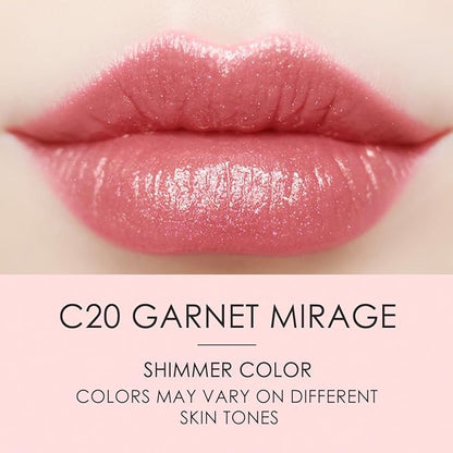 CATKIN Tinted Lip Balm Glitter Lip Stain Ultra Hydrating Lip Moistrurizer Shimmer Glow with Vitamin E Nourishing For Cracked & Dry Lips 0.12 oz C20