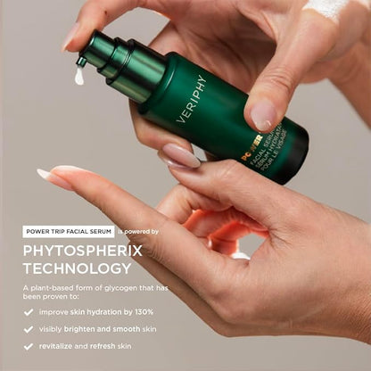 Veriphy Exfoliating AHA Facial Serum | Hydrating & Brightening Solution for Dark Spots, Fine Lines, and Wrinkles | Anti-Aging Hyaluronic Acid Serum for Face | Night Face Serum