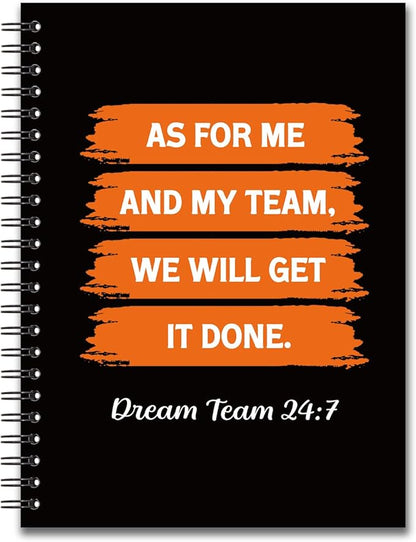 YAZMEEN Dream Team Blank Spiral Notebook（160 Pages） As for Me and My Team Hardcover Sketchbook Team Gift for Employee Coworker Funny Appreciation Gift for Colleague Friend Team Member Office Worker
