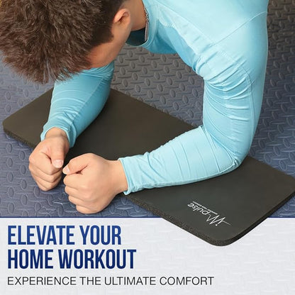 Impulse Yoga Knee Pads Cushion, Thick 1" (25mm) Workout Mat Provides Cushion for Kneeling & Elbows, Non-Slip & Portable Exercise Knee Pad for Yoga, Elbow, Wrist Pain, Planks, Pushups & Floor Exercises