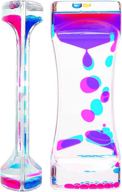 CAILINK Liquid Motion Bubbler - 3 Pack Kids and Adults Sensory Toys - Water Timers Fidget Toys Sensory Play - Colorful Hourglass for Home Office Desk Decor