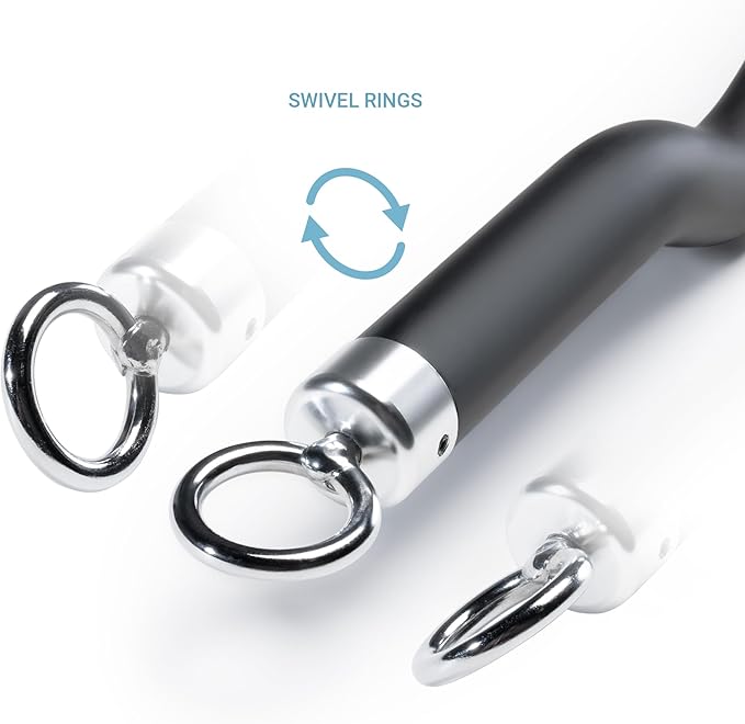 Bionic Body Deluxe Exercise Curl Bar for Lats, Curls and More BBEB-7355 Black 47 inches