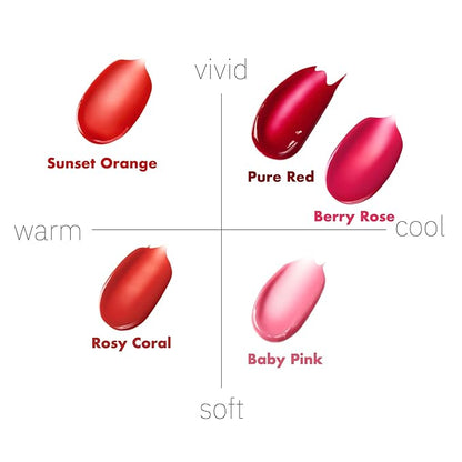 ISOI Bulgarian Rose Lip Treatment Balm (Rosy Coral), Tinted Balm for Dry Lips, Korean Skincare (0.18 oz, 5g)