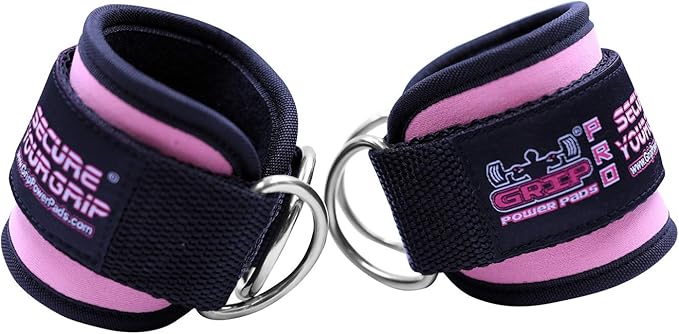 Ankle Straps for Cable Machines Double D-Ring Gym Adjustable Neoprene Premium Cuffs to Enhance Legs Abs & Glutes Kickbacks Workouts Leg Curls Extensions Booty Hip Abductors Exercise for Men & Women