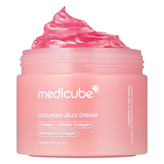 medicube Collagen Jelly Cream- Niacinamide & Freeze-Dried Hydrolyzed Collagen-Boosts skin barrier hydration & gives 24h Glow & Firmer looking skin | No artificial color, Korean skincare (3.71 fl.oz.)