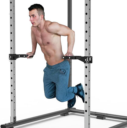 Kipika Y-Shaped Dip Bar for Power Cage with 5/8" or 1" Hole - Dip Bar Attachments for Home Gym - Heavy Duty Power Rack Attachments - Squat Rack Accessories for Strength Training