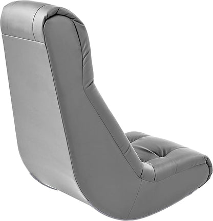 Factory Direct Partners Soft Tufted Floor Rocker - Cushioned Ground Chair for Kids Teens and Adults - Great for Reading, Gaming, Meditating, TV - Coal, 10488-GY
