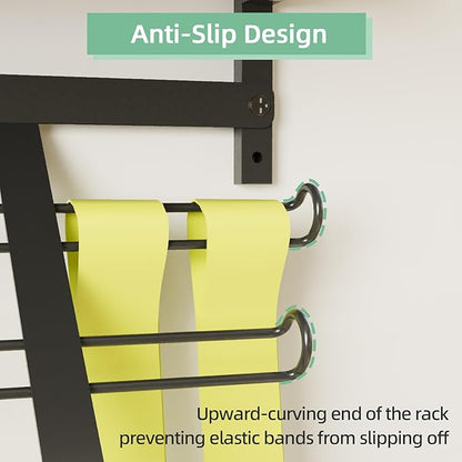 TJ.MOREE Resistance Rack Band Storage Hanger with Shelf Gym Equipment Organizer, Storage Rack for Home Gym