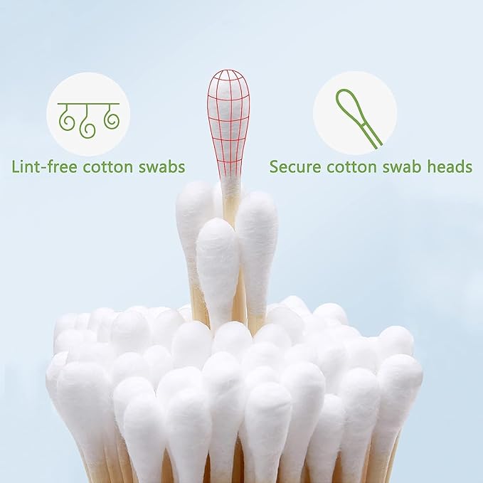 500/200PCS Gun Cleaning Swabs - 6 Inch Long Cotton Swabs - Lint Free, Highly Absorbent Gun Swabs for Precision Gun Cleaning, Applying