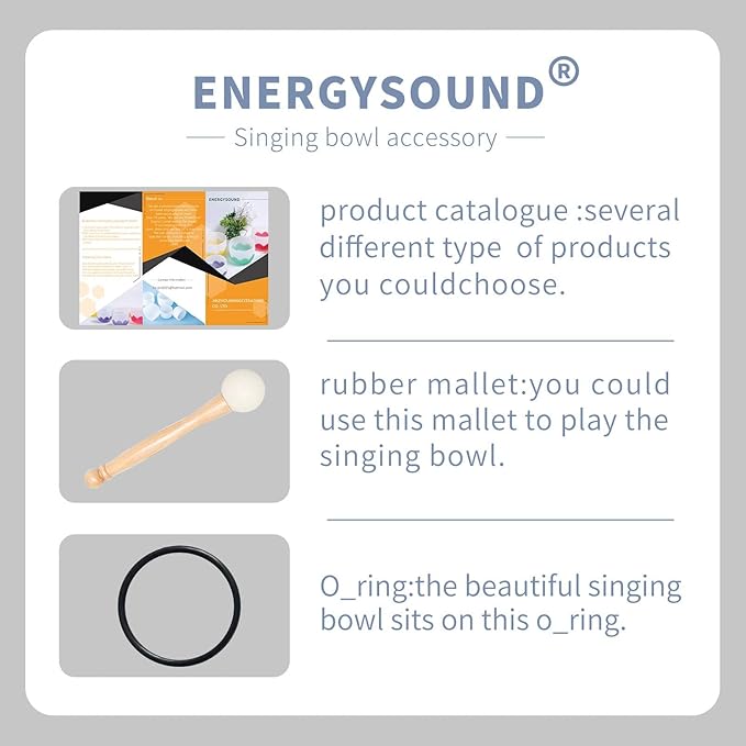 ENERGYSOUND 432Hz Perfect Pitch G Note Throat Chakra Frosted Quartz Crystal Singing Bowl 8 inch mallet and o-ring included
