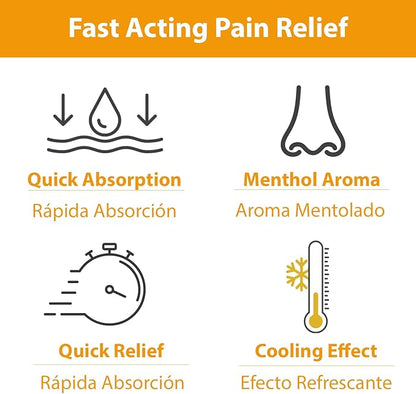 Sanar Naturals Arnica Roll On, 3 oz - Max Strength Relief, Fast Acting Muscle Rub Ointment, Clear Gel