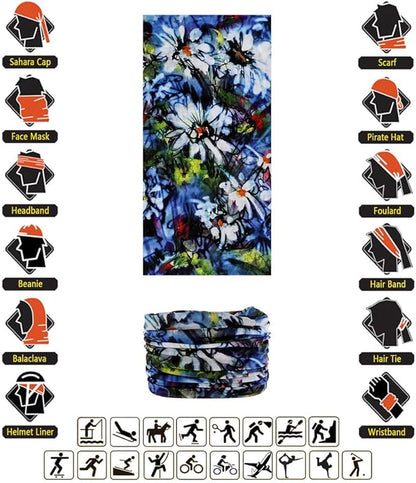 Headband Neck Gaiter Head Wrap Headwear Face Mask Magic Scarf Bandana for Men and Women