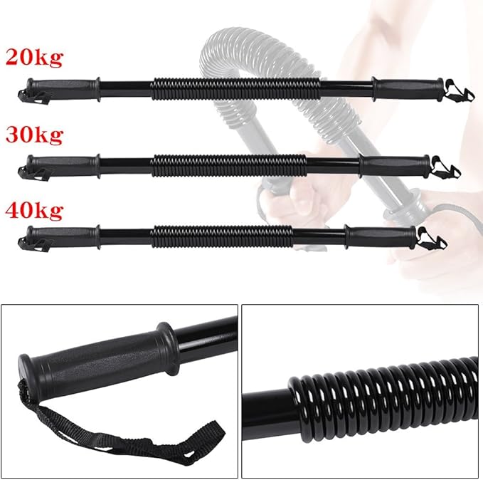 Boshen Power Twister Bar for Arm Upper Body Strength Training Workout Heavy Duty Arm Builder 44lbs/66lbs/88lbs/110Ibs for Choice