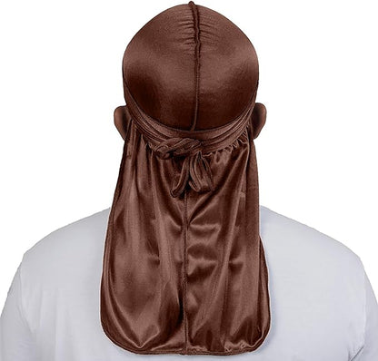 ForceWave 2 Pieces Silky Durag Pack for Men Women Waves, Premium Satin Deluxe Du-rag