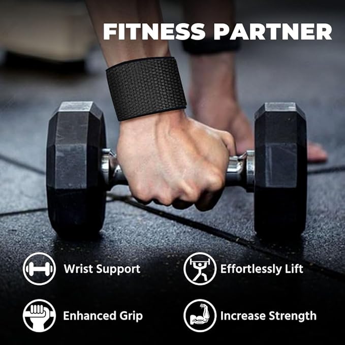 WSAKOUE Lifting Straps, Weightlifting Straps, Deadlift Straps with Padded Neoprene for Power Lifting, Bodybuilding, Gym Workout, Strength Training & Fitness Workout, Resistance