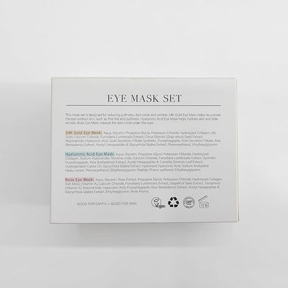 Under Eye Patches Gold and Hyaluronic Acid for puffy eyes,Rose Eye Masks for Dark Circles and Puffiness skin care Smooth Wrinkles products 30 Pairs