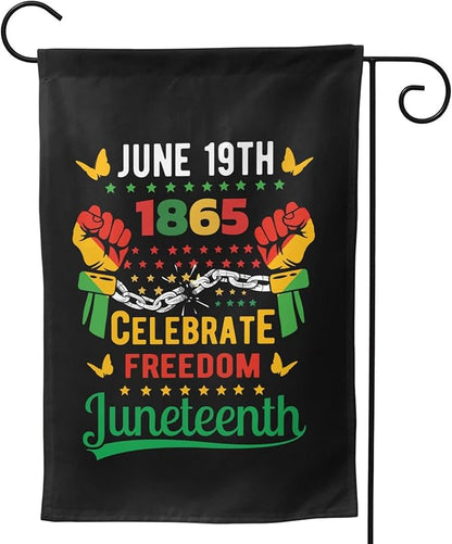 Juneteenth Garden Flag – 12.5x18 Inch Outdoor juneteenth Decorations Banner, african american flag, Yard Decor, Black History Month, Freedom Day Gift