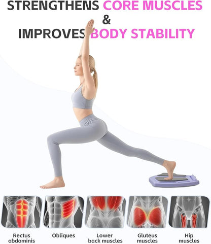 Pilates Board,Pilates Reformer Sets, Multifunctional Abdominal Pilates Board for Home Workout,Fitness Equipment, Portable Foldable Ab Board Trainer Pilates Exercise Machine for Women