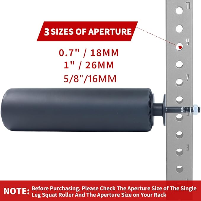 MARLANG Single Leg Squat Roller for Squat Rack Power Rack Attachments, Bulgarian Split Squat for Workout Equipment Home Gym Accessories