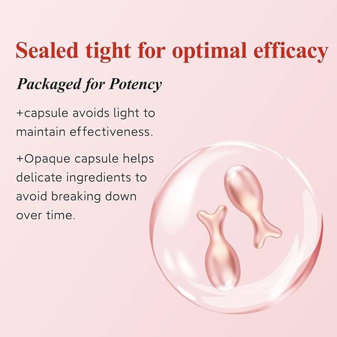 HKH Retinol Serum for Face - Anti Wrinkle Facial Serum with Vitamin C & Vitamin E, Vit A Capsule with Collagen for Women, Reduces Fine Lines, Firming Skin, Moisturise, Travel Friendly (76 Capsules)