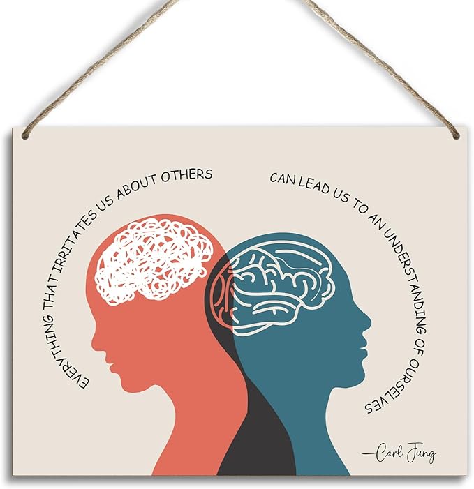 Mental Health Therapy Office Wooden Hanging Wall Decor Positive Energy Wood Sign Positive Affirmations Wood Wall Decor Office School Classroom Nursery Homes chool Decor Therapist Gifts 8''X10'' (DH88)
