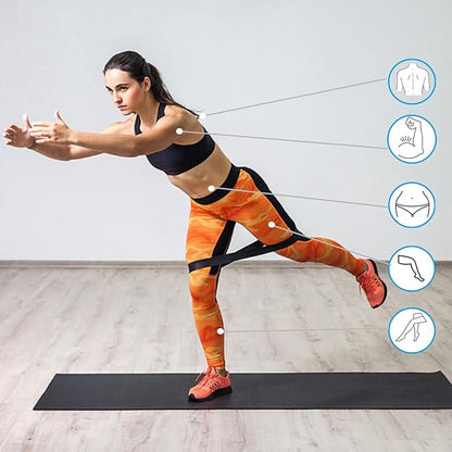 5 Resistance Levels Resistance Bands Set,Resistance Bands for Men Women Body Stretching, Crossfit Training, Home Workout, Physical Therapy, Leg Strength Training, Rehab, Yoga