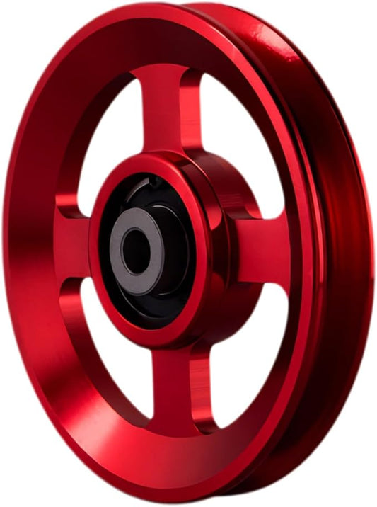 Pulley system for home gym, Aluminum GYM Pulley Wheel Universal Aluminum Alloy Bearing Pulley Wheel for Cable Machine Gym Equipment Part Garage Door