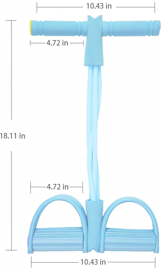 Fitness Resistance Bands-6 Tube, Resistance Bands with Foot Loops, Sit Up Training Band, Upgraded Smart Stirrup Puller,Fitness Pedal Ankle Puller, Pedal Puller Rope