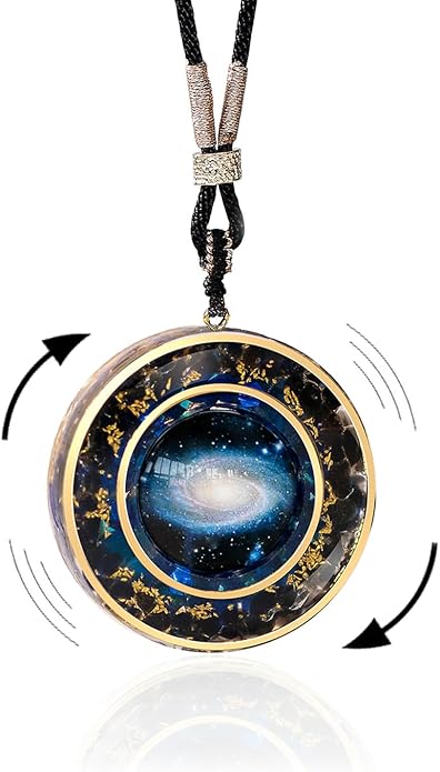Day Day Up Orgonite Necklace - Sri Yantra Rotatable Pendant For Anti Stress Anxiety & Meditation - Malachite And Tiger Stone For Spiritual Healing & Positive Energy