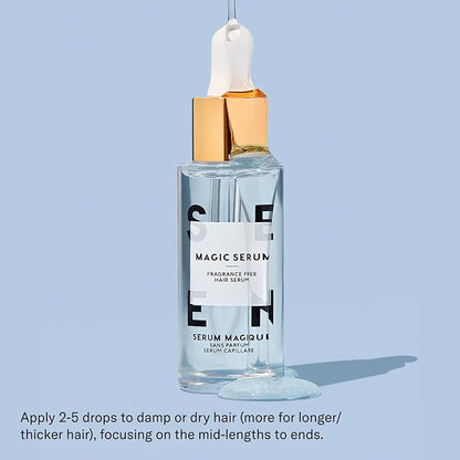 SEEN Magic Serum, Fragrance Free - Non-Comedogenic & Sulfate-Free Hair Serum- Anti Frizz- Dermatologist-Developed - Safe for Sensitive, Eczema & Acne Prone Skin