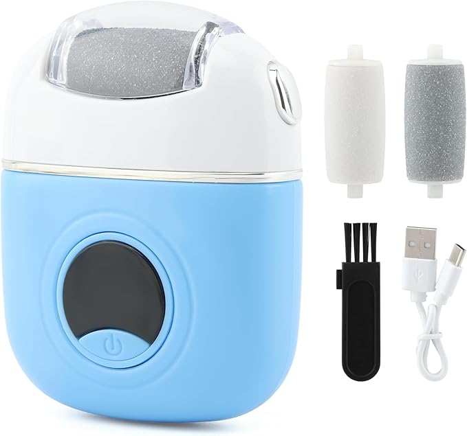 Electric Foot Callus Remover - 3 Grinding Heads & LCD Display for Fast Tough Skin Removal, Women's Home Pedicure Tool for Daily Care & Salon-Like Smooth Feet